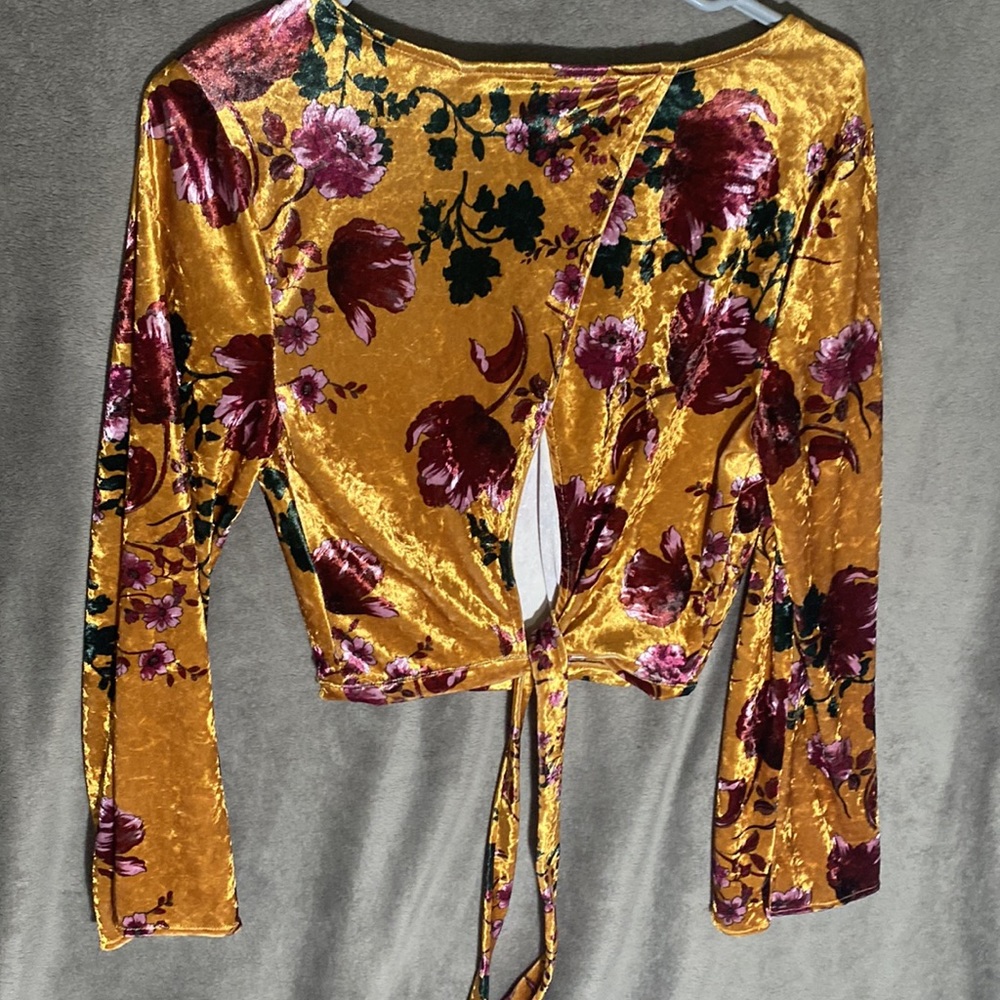 Patrons of peace velvet crop top - Picture 4 of 4